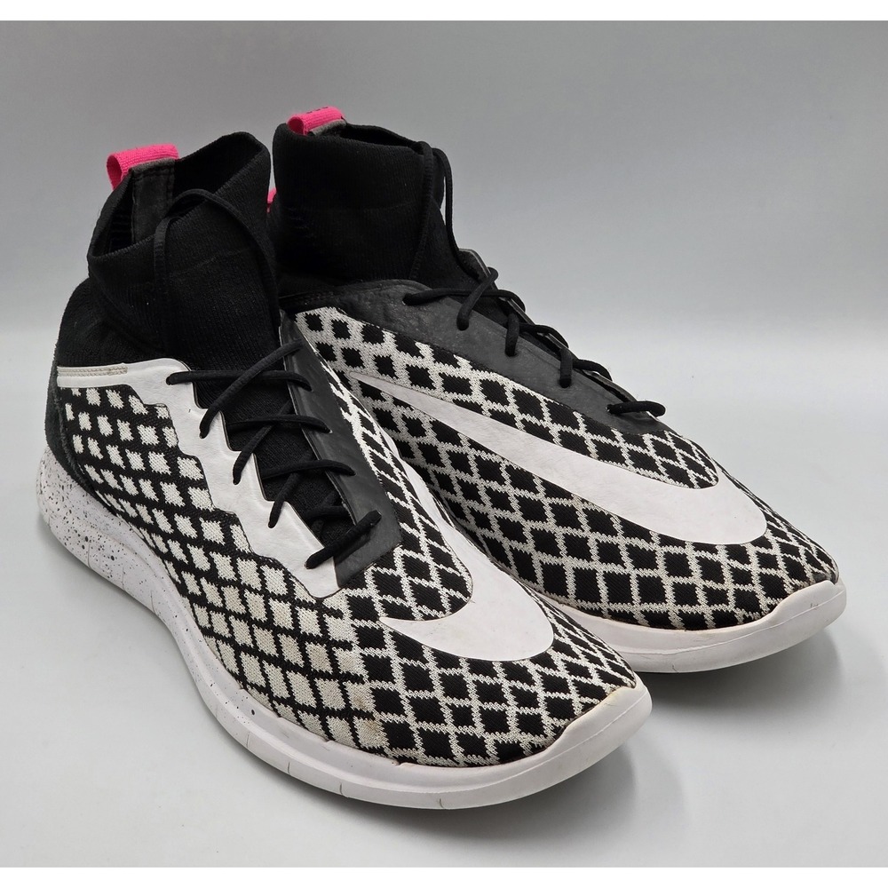 Nike Free‎ Hypervenom 3 FC Flyknit Black White 898029-001 Shoe Men's Size 13